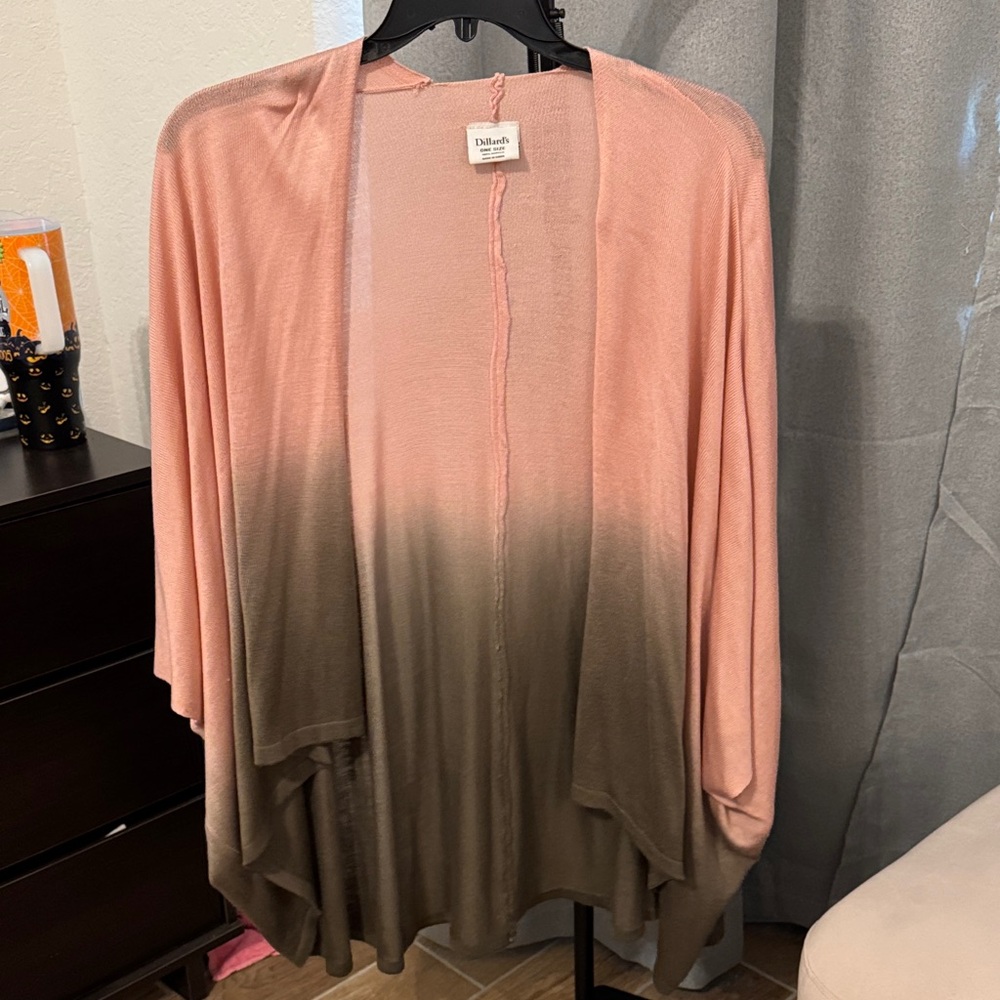 Dillards Women's Pink and Brown Ombre Wrap